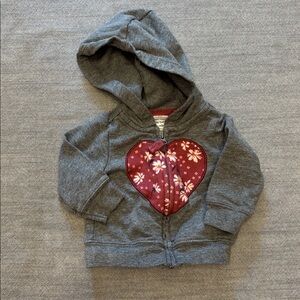 Carter's Gray Jacket with Heart Design